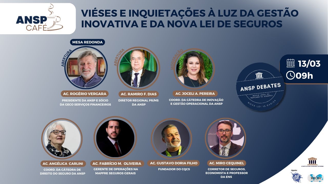 ANSP Café I Viéses e inquietações à luz da gestão inovativa e da nova Lei de Seguros