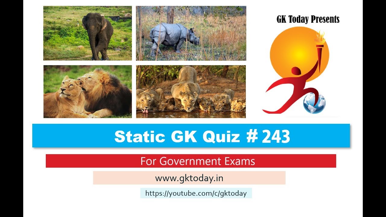 GKToday's Static GK Quiz-243 [Geography(Map): National Parks and Biosphere Ressrves]