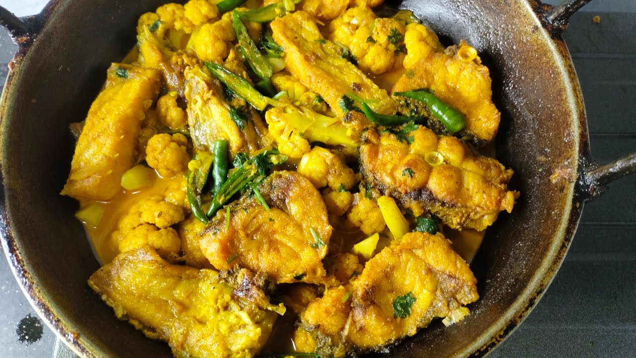 ফুলকপি আলু দিয়ে রুই মাছের তরকারি অনেক স্বাদ 🤤Rui macher recipe 