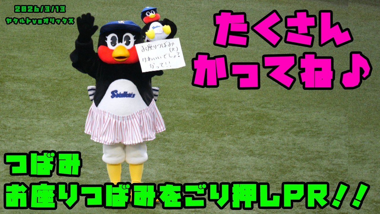 つばみ　お座りつばみをごり押しPR！！　2026/3/13 vsオリックス