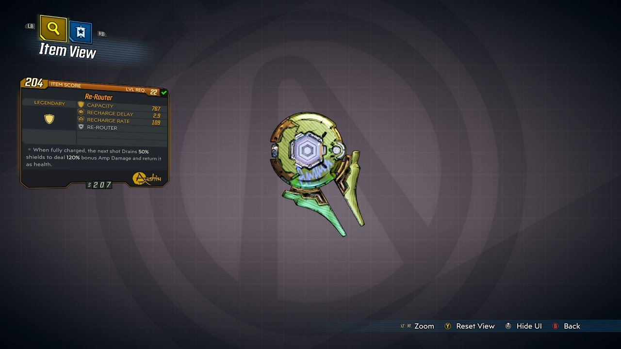 Re Router Borderlands 3 Legendary Shield Rampager