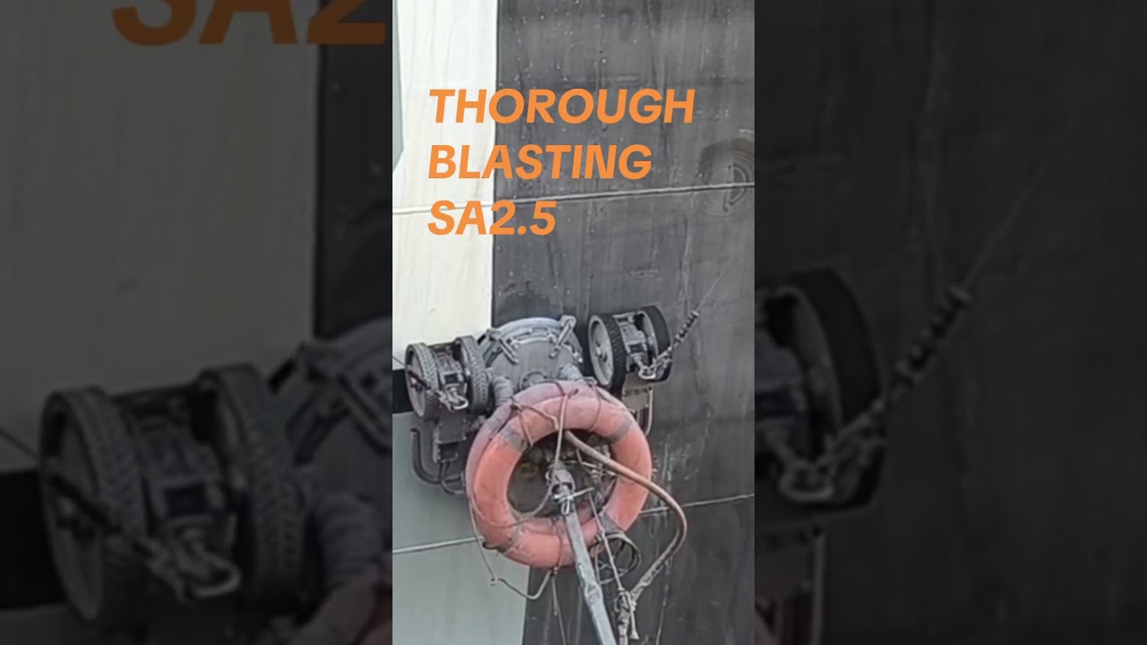 Thorough blasting for steel ship hull and boat