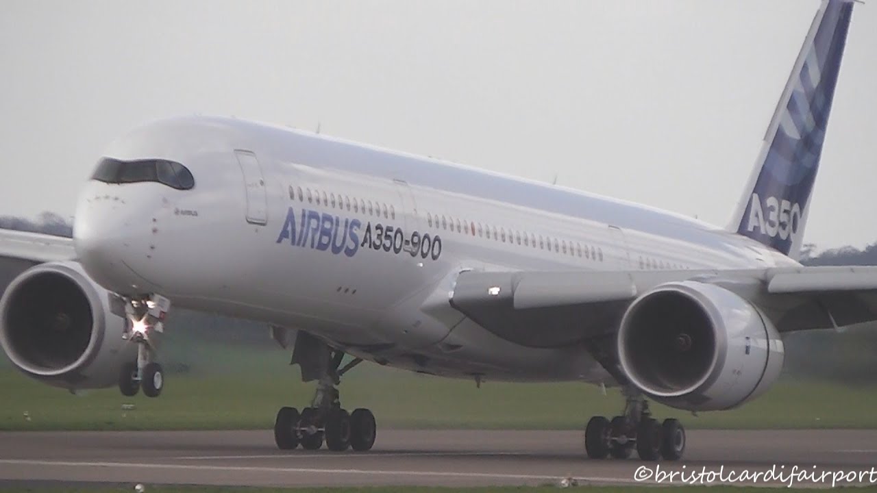Airbus A350-941 - First Visit to the United Kingdom. Takeoff and Landing with ATC