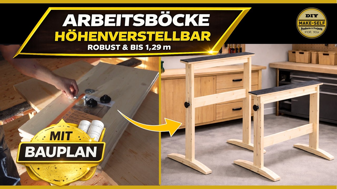 HEAVY-DUTY DIY Arbeitsbock höhenverstellbar # einfach gebaut