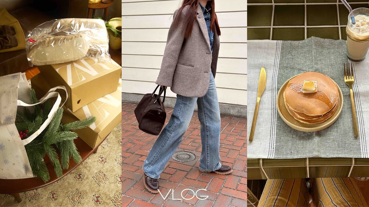 [VLOG]冬を楽しむ.ランチとショッピング_ZARA冬服購入,古着とフライングタイガーでクリスマスグッズ選び