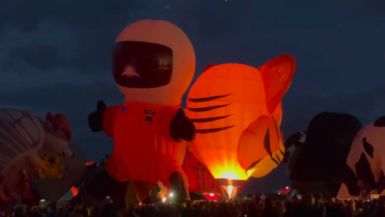 ABQ International Balloon Fiesta 2022 ONLY GLOW Timelapse #albuquerqueinternationalballoonfiesta 4k