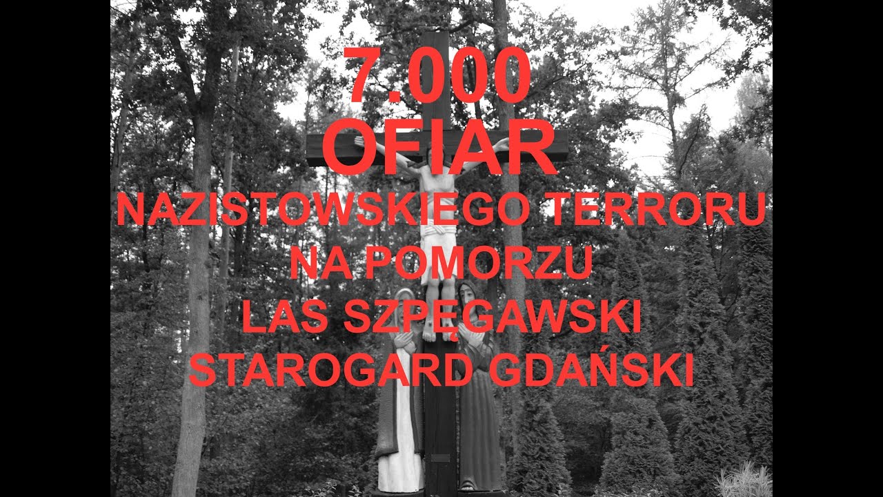 LAS SZPĘGAWSKI-ZBIOROWA MOGIŁA 7000 OFIAR NAZISTOWSKIEGO TERRORU NA POMORZU-STAROGARD GDAŃSKI