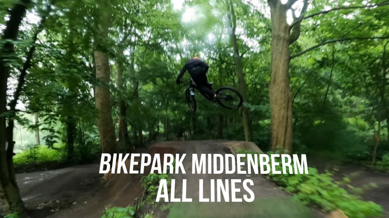 bikepark middenberm - all lines - rainy mtb session