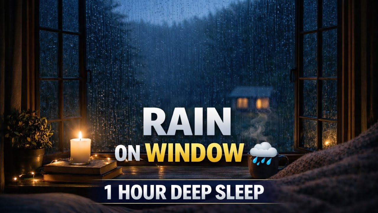 Relaxing Rain at Night 🌧️ 1 Hour Deep Sleep & Calm Ambience