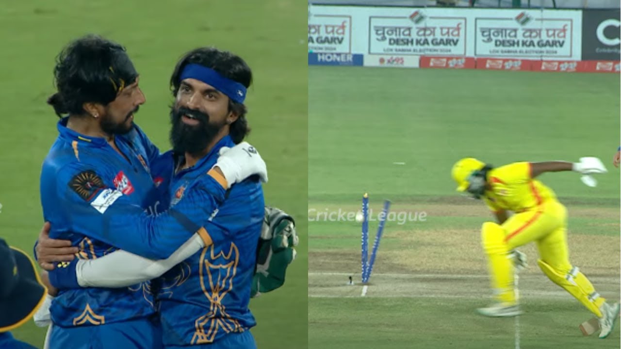Kichcha Sudeep Goes Wild Celebrating Karan's Hattrick | Karnataka Bulldozers vs Chennai Rhinos | CCL