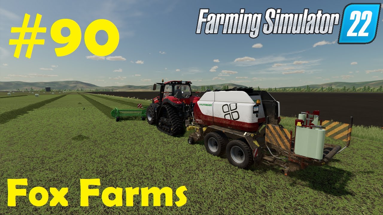 LS22 Fox Farms #90 Wiesen bearbeiten und Silageballen wickeln / Farming Simulator 22