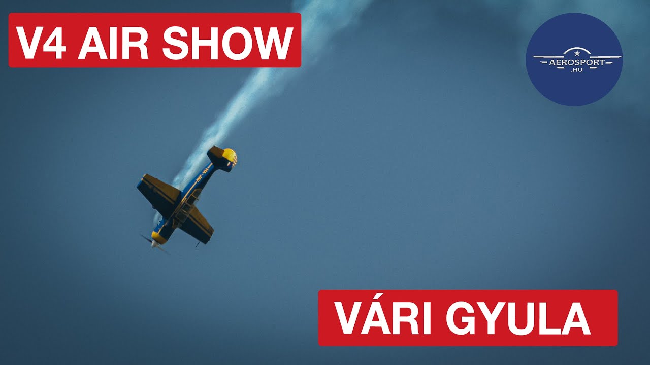 Vári Gyula repülése a 2021-es V4 Air Show-n a Jak-52-es repülőgépével (AEROsport) Full Display