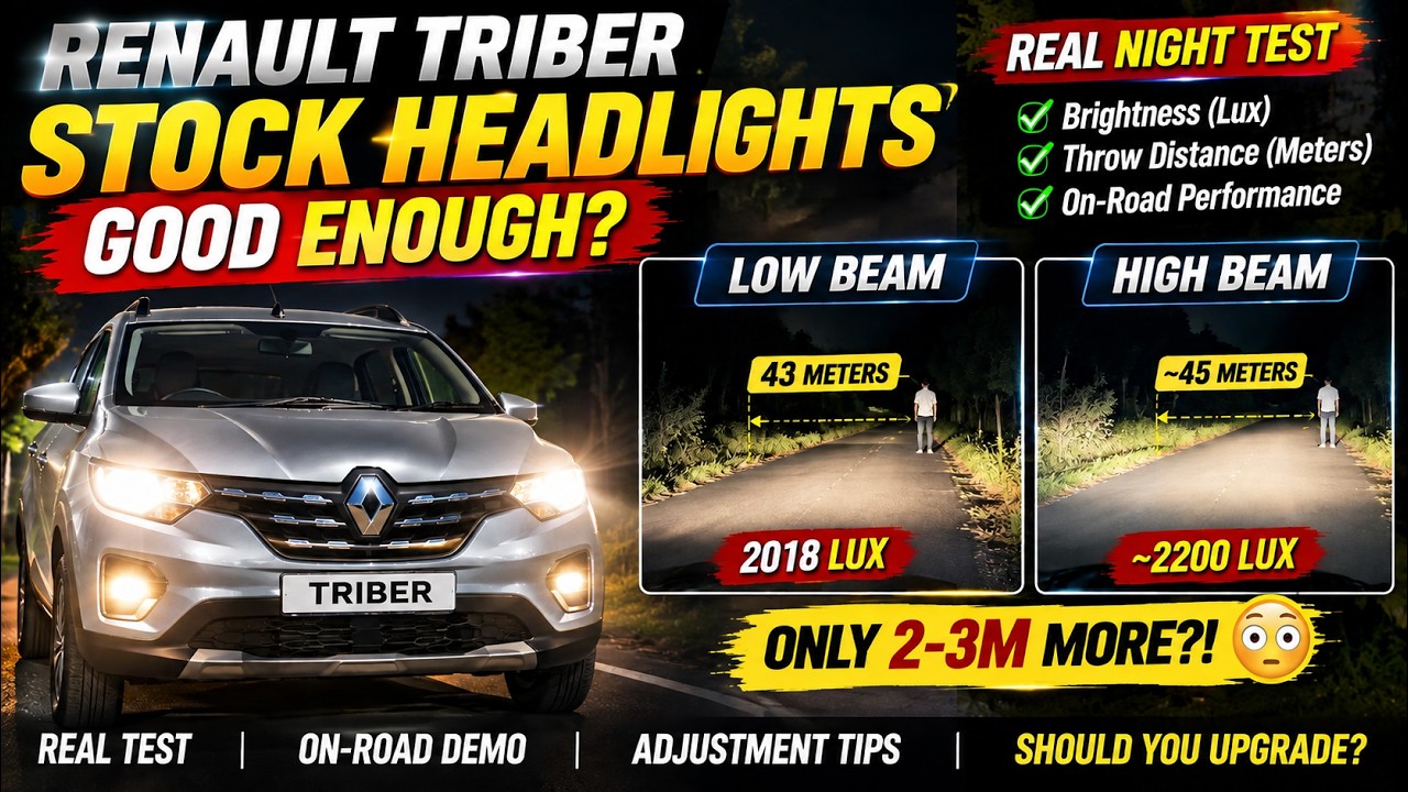Headlights Performance Test | Renault Triber RXZ 2024 Model | Practical Demo