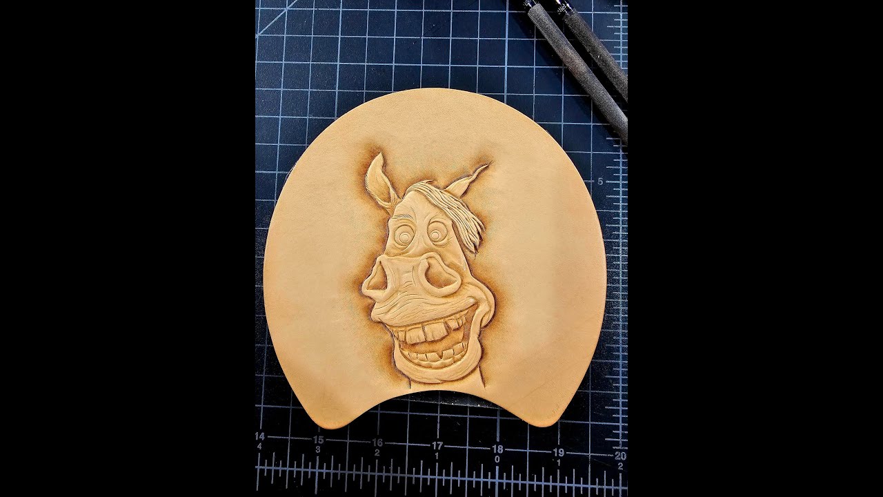 Tooling Flash the FAST horse in Leather