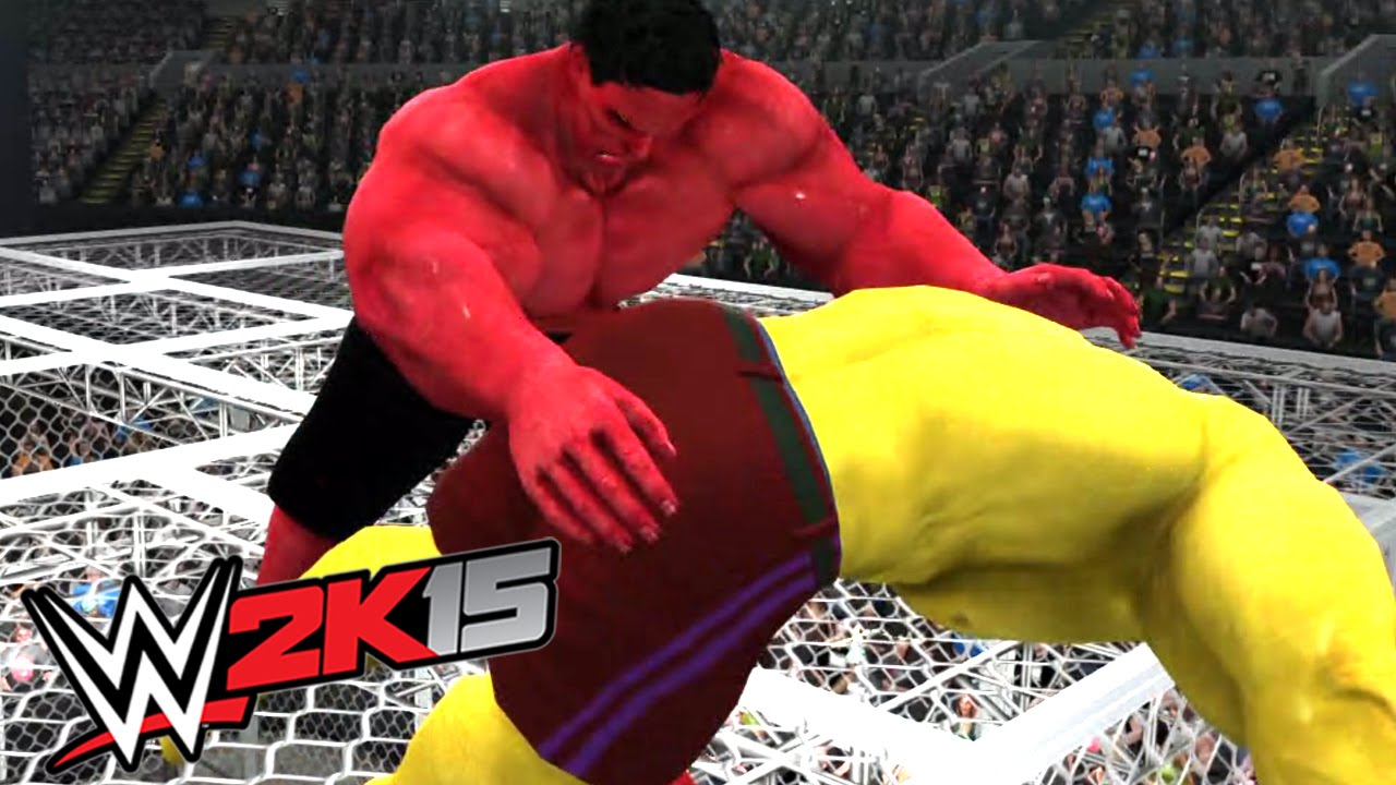 Красный Халк против желтого Халка — Ад в клетке — WWE 2K15