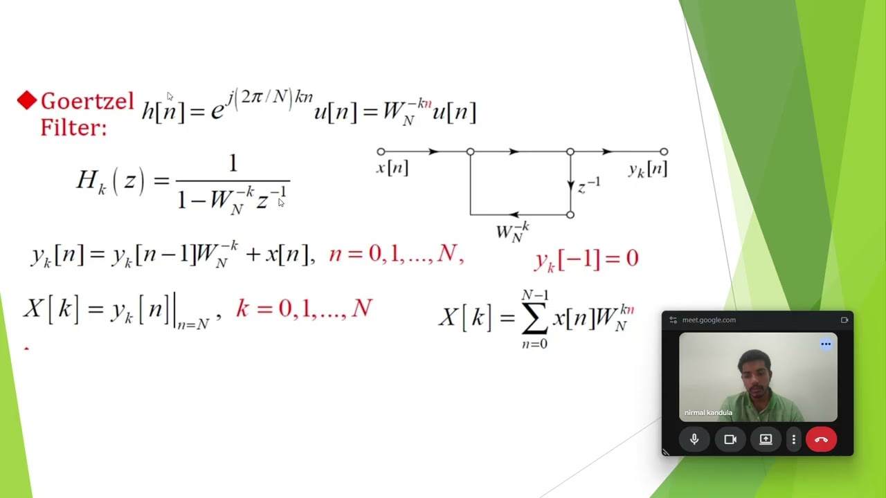 The goertzel algorithm