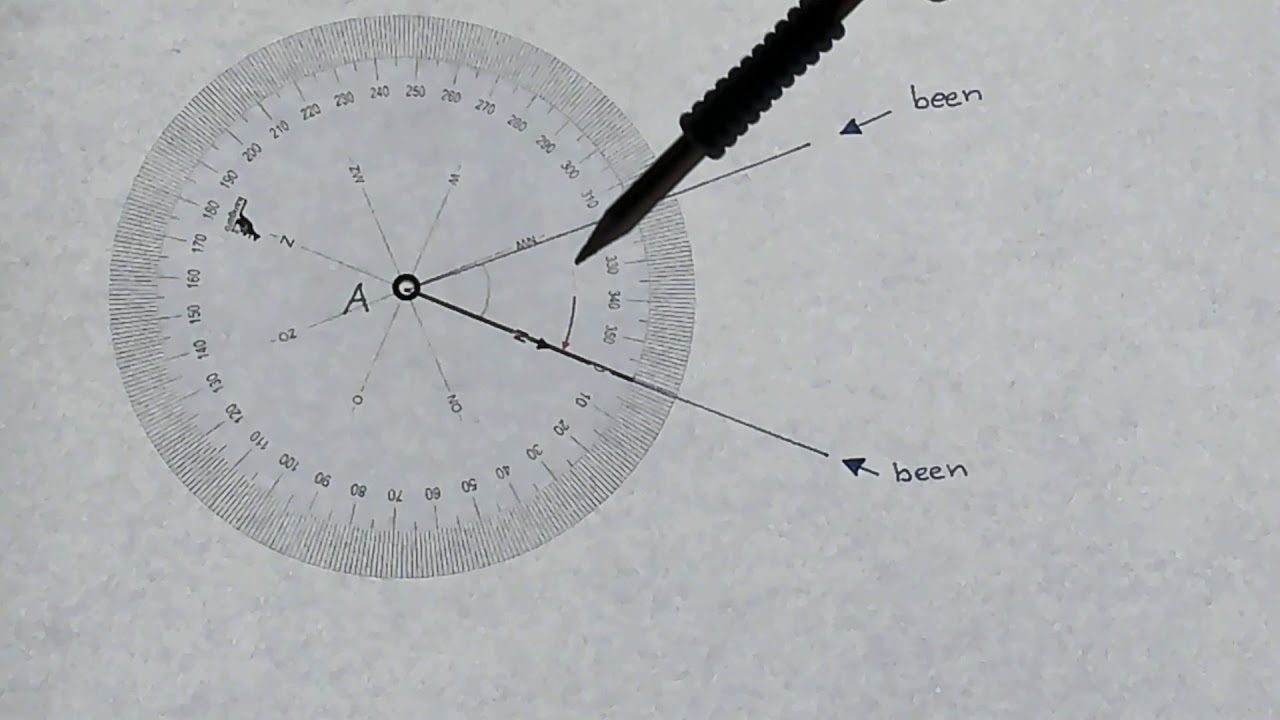 Hoek meten met een koershoekmeter