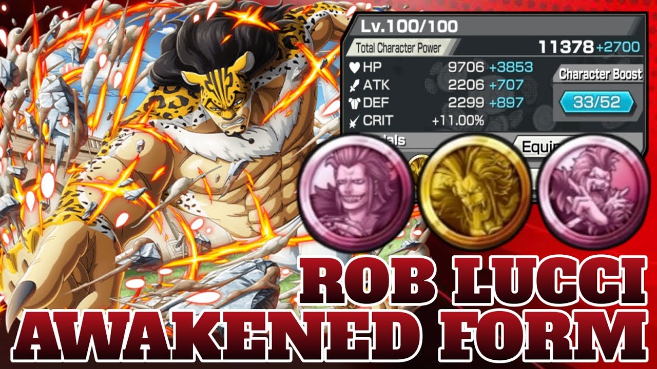 ROB LUCCI  AWAKENED FORM GAMEPLAY | ONE PIECE BOUNTY RUSH | OPBR