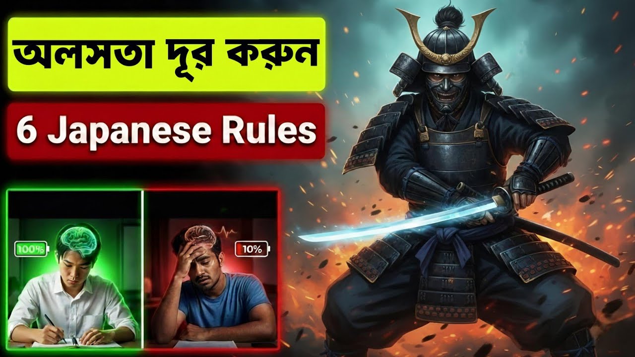জাপানের এই ৬টি নিয়ম আপনার মস্তিষ্ক রিসেট করে দেবে -THE CURE TO LAZINESS | banglai motivation  