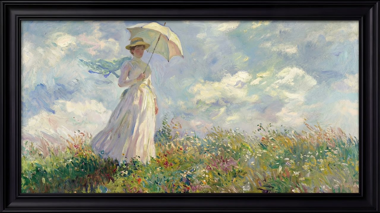TV Frame - Art - Monet women in parasol