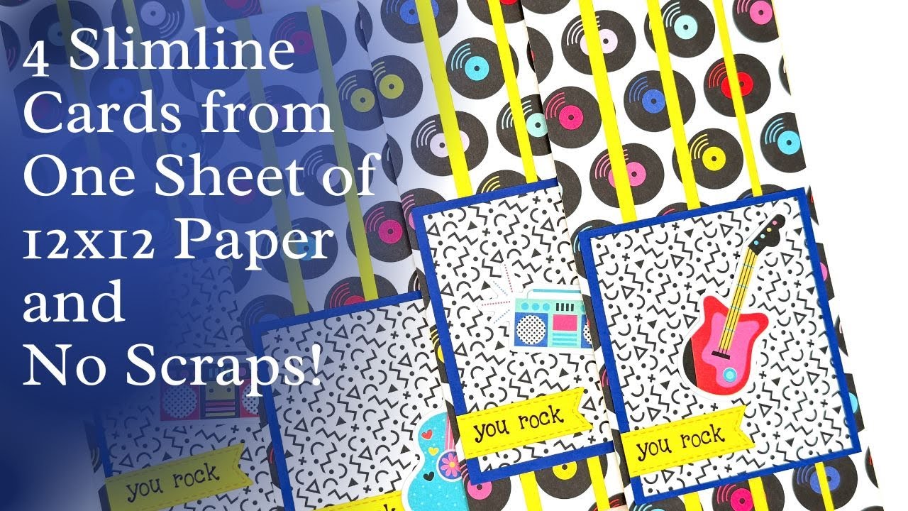 Turn 12x12 Paper into Fun Cards without Making Scraps