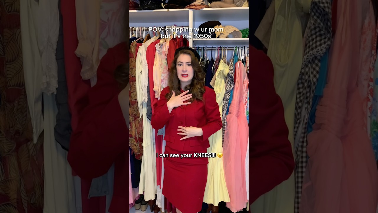 Only 50s girls will get it 🙄🤷&zwj;♀️ #vintage #acting #vintagefashion #1950s #1950sfashion