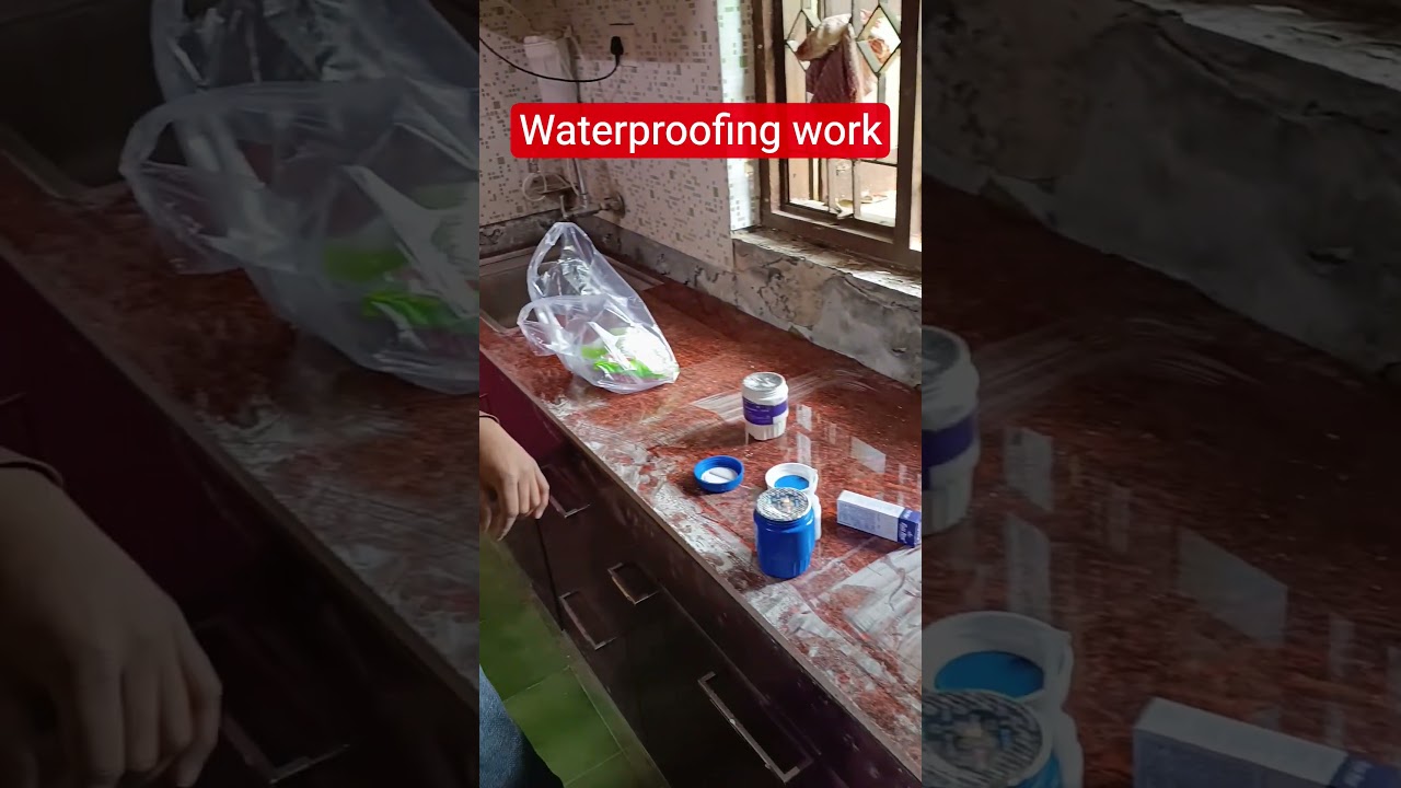 renew kitchen platform // old is gold // epoxy waterproofing 