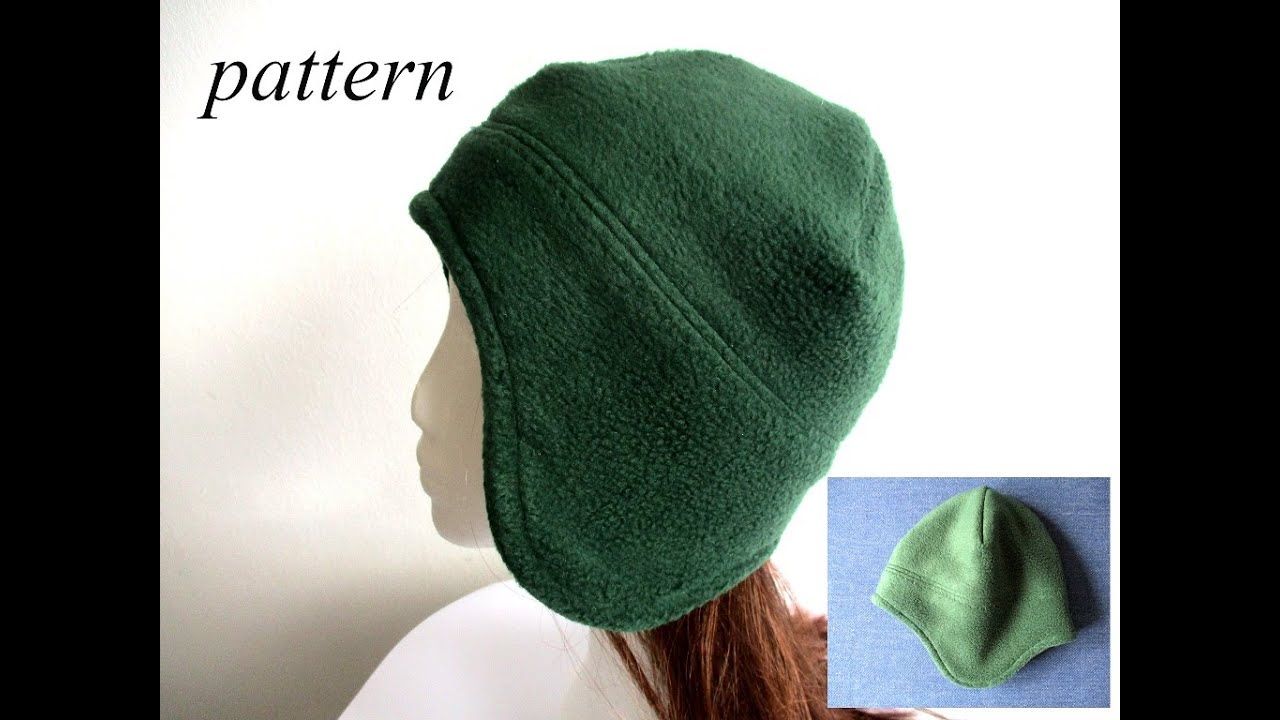 Jersey-Lined Fleece Earflap Beanie Hat, PDF Sewing Pattern (4XS - XXXL Sizes) + Photo Tutorial