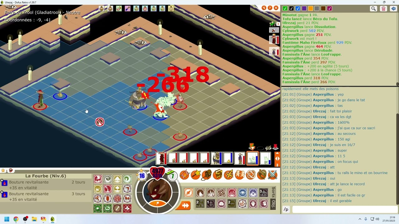 Gladiatrool derni&egrave;re salle. Compo sadi sacri, le TOT. Dofus retro
