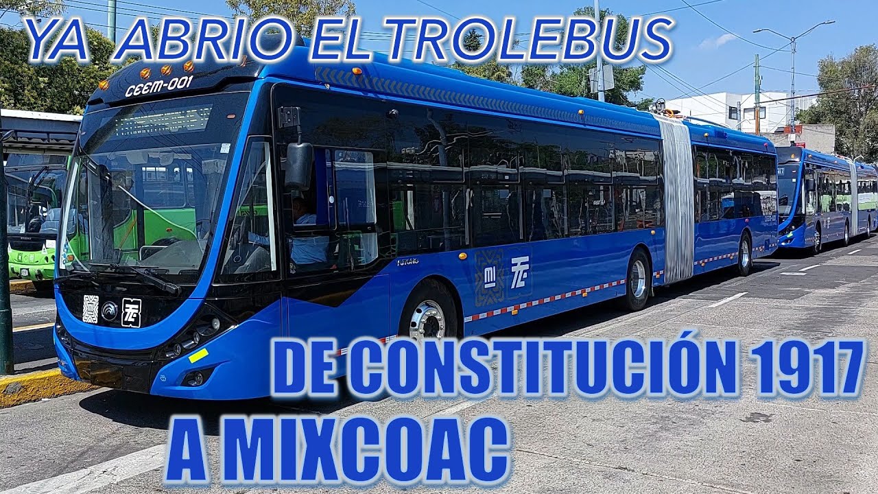 Recorriendo el Nuevo TROLEBUS de CONSTITUCION 1917 a MIXCOAC - Trolebús Línea 13