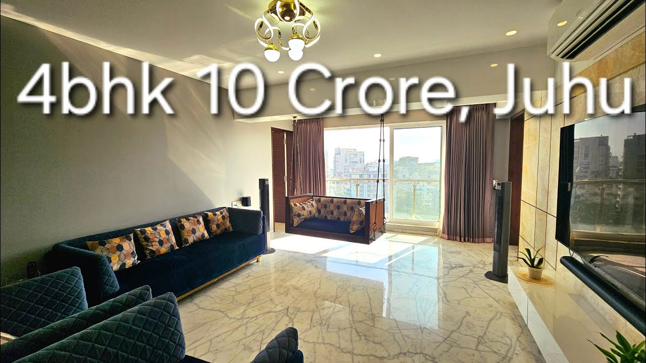 10 Crore,Fully Furnished with Electronics 4bhk 1870 usable carpet, Juhu.