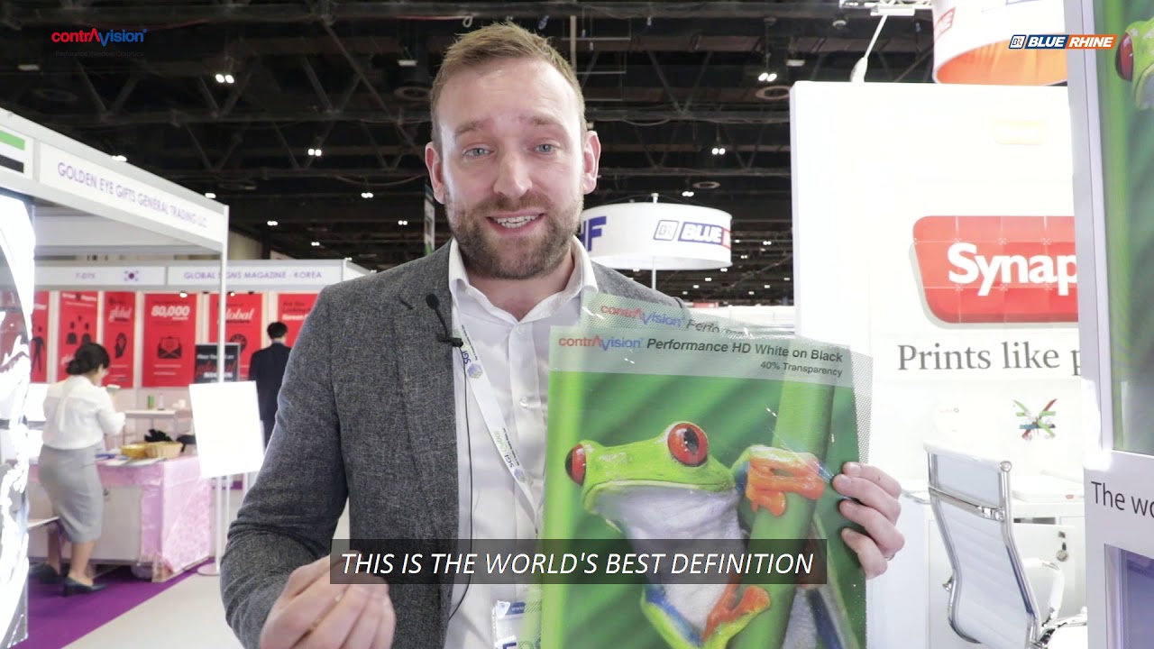 Contra Vision HD Perforated Window Film on display at SGI Dubai 2019
