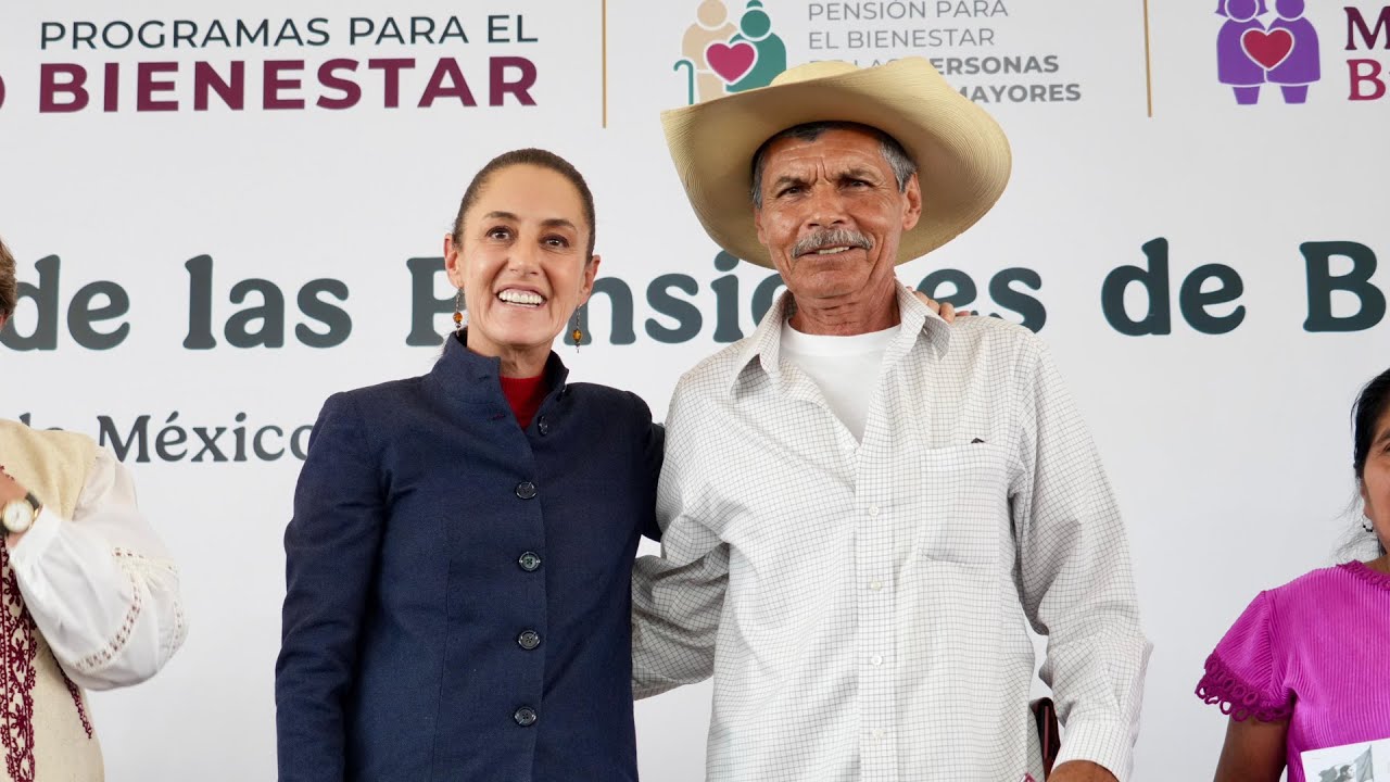 Entrega de tarjetas Pensiones Bienestar. Tejupilco, Estado de México