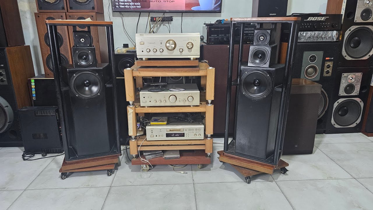 Nghe hay, bày đẹp là đây.Loa VANDERSTEEN MODEL 2.loa 3way, bass 25.ghép Ampli DENON PMA 2000 III