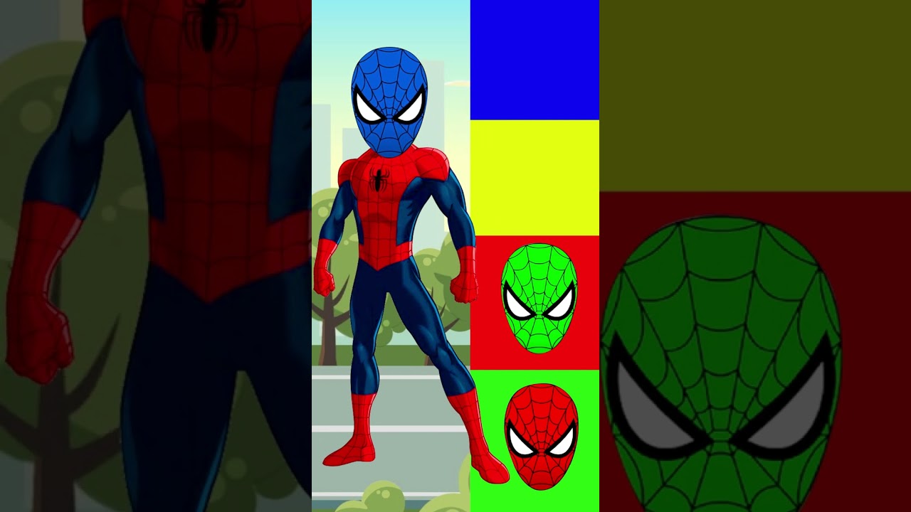 Spider-man Wrong Head | Match the Head | Learn colors for kids | Kids