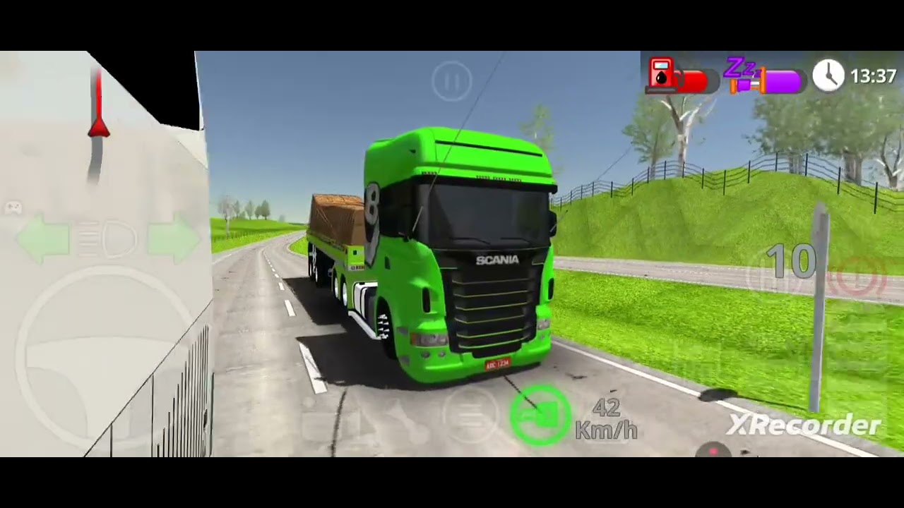 Scania r cruzando marcha no The road driver