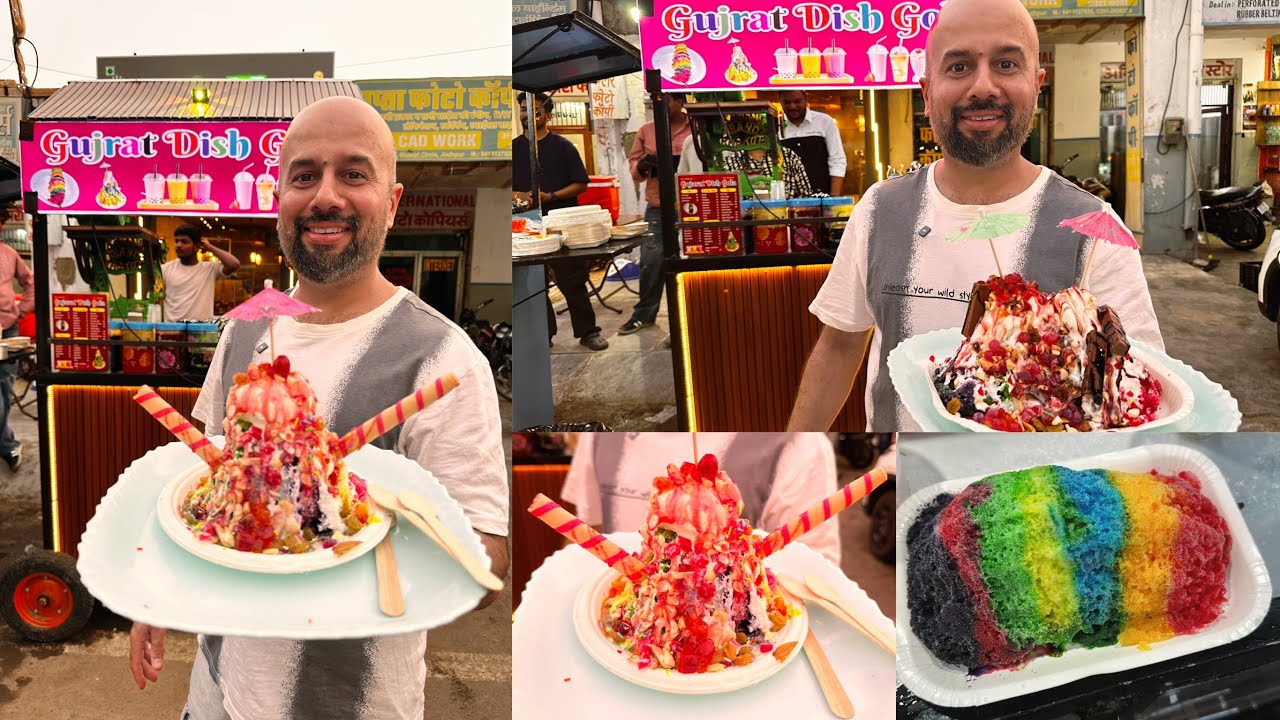 जोधपुर में  Saif bhai Ke Zabardast 40 Type ke Gujrati Style Ice Gola | Street Food India