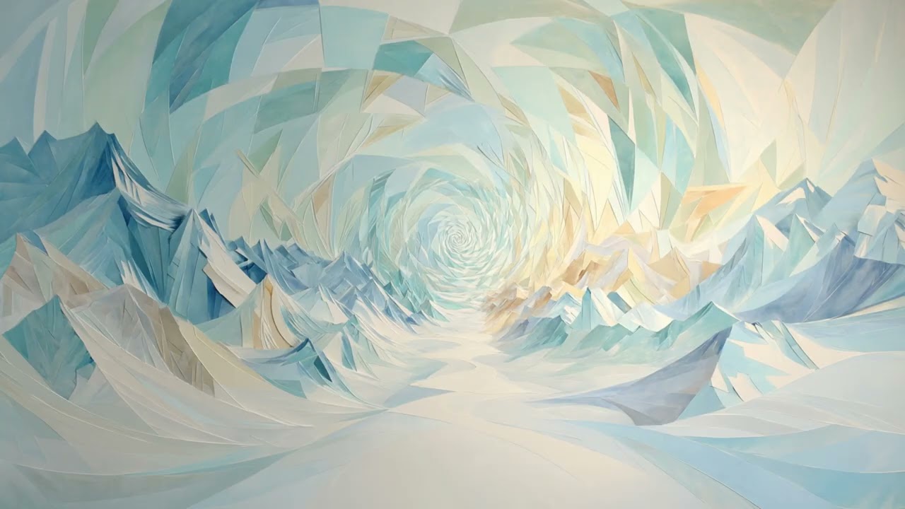 No Sound TV Screensaver | Modern Geometric Landscape | Frame TV Screensaver | Turn TV Into Frame TV