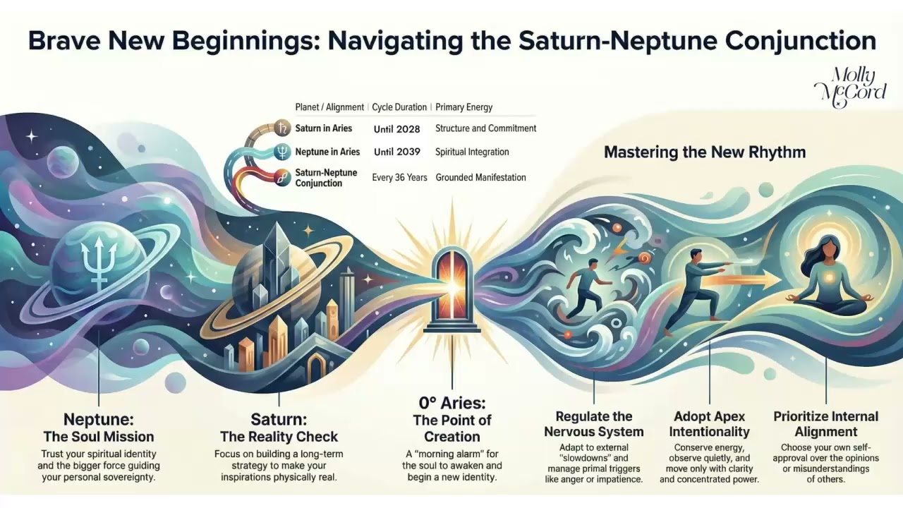 Brave New Soul Beginnings with Saturn-Neptune Conjunction at 0 degrees Aries ~ 2026 Astrology