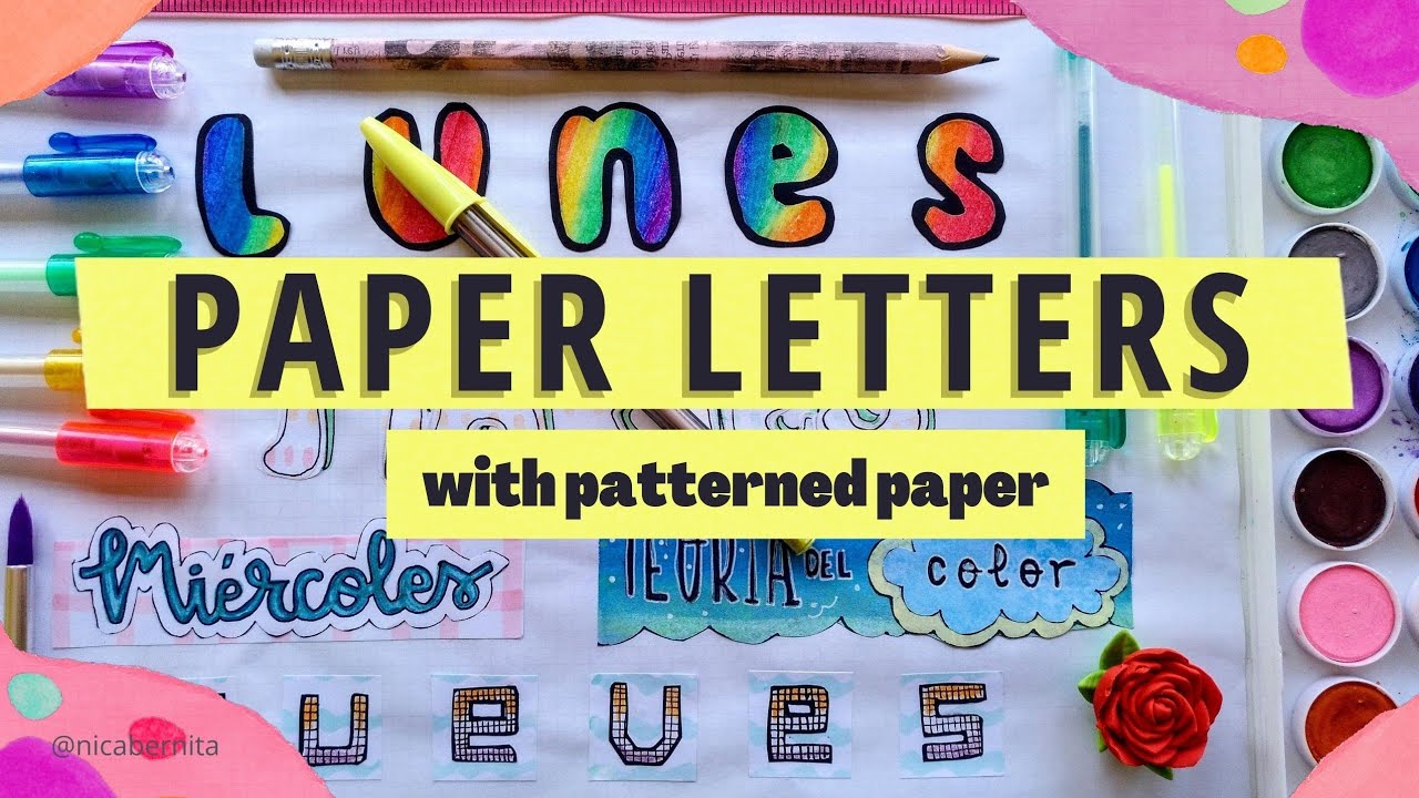 PAPER CUT LETTERING, TITLES and BANNERS ✨  BEAUTIFUL WAYS TO WRITE A TITLE ✨ DIY PATTERN PAPER