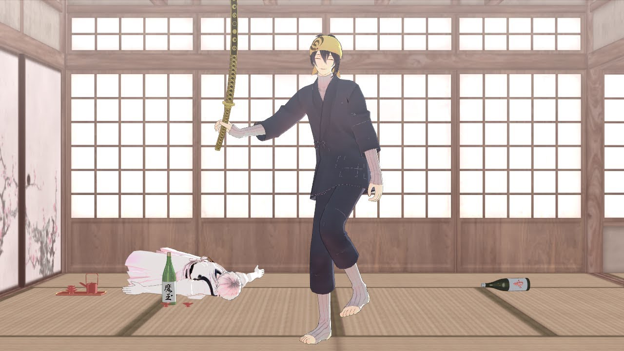 【MMD刀剣乱舞】三日月宗近が酔っています。