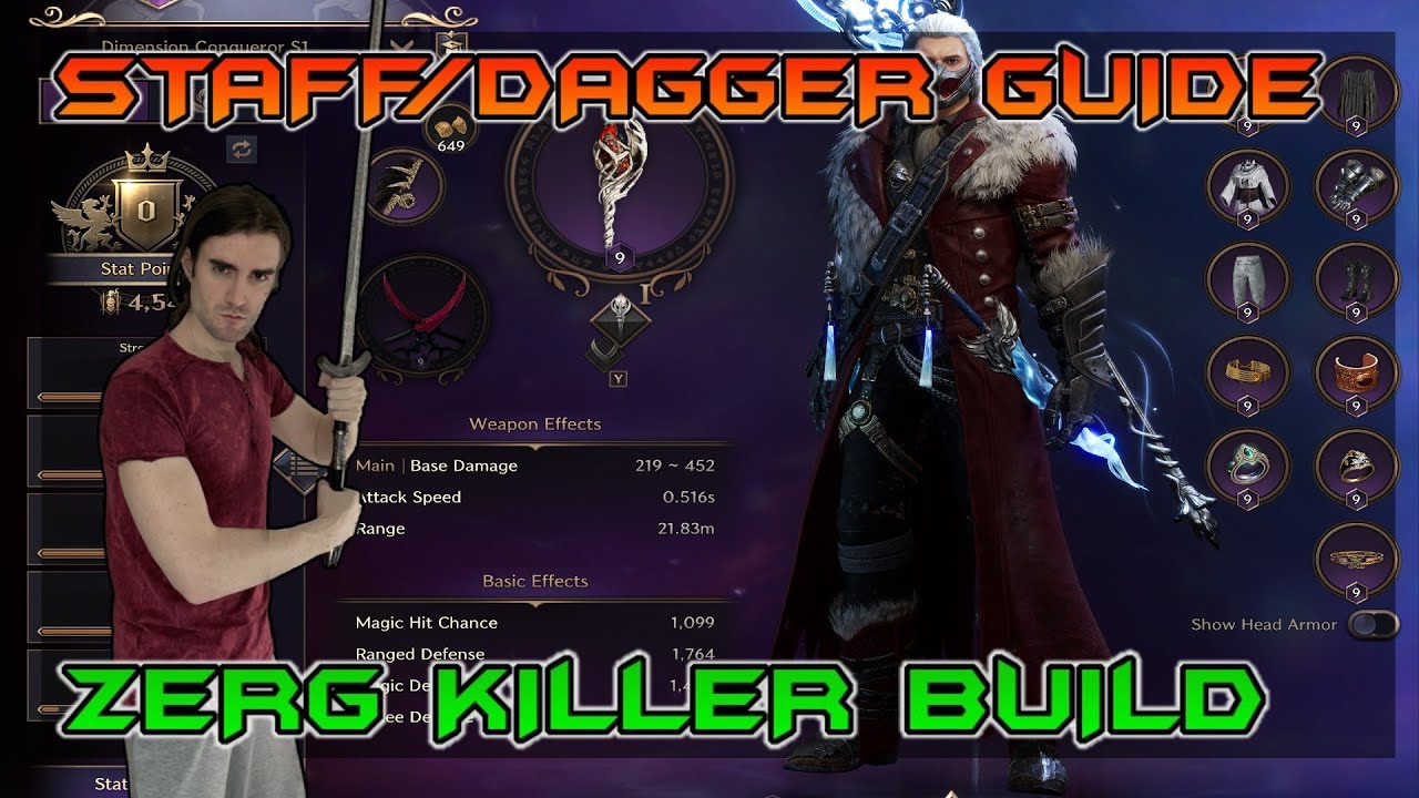 STAFF DAGGER - PVP GUIDE - ZERG KILLER BUILD
