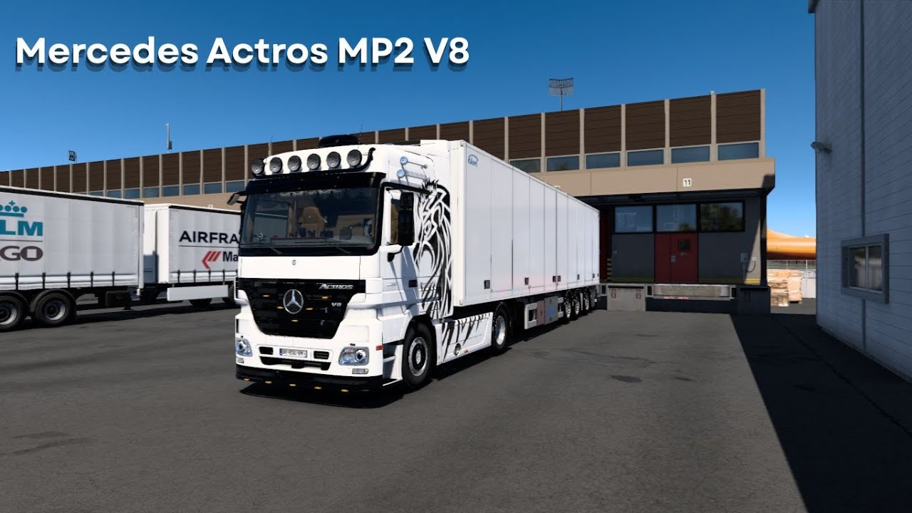 Mercedes Actros MP2 1860 V8 Open Pipe{ETS2}