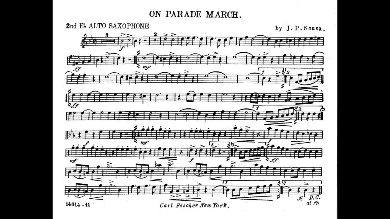 ON PARADE MARCH - Eb ALTO SAX 2