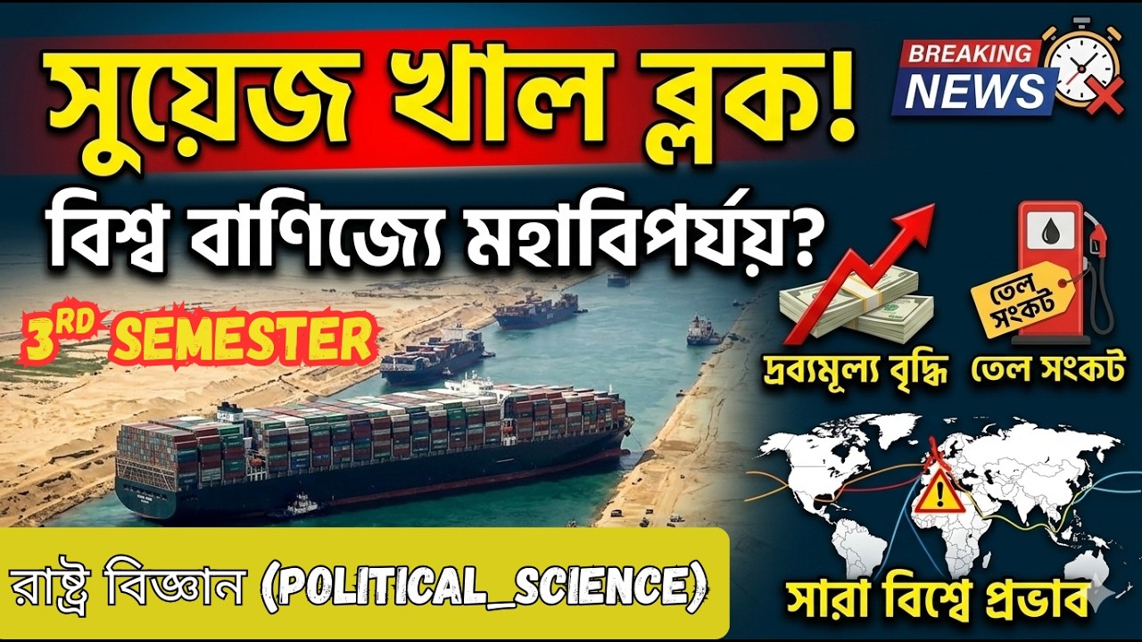 একটি খাল আর ৩টি দেশ: সুয়েজ সংকটের আসল ইতিহাস! | Class 12 Political Science