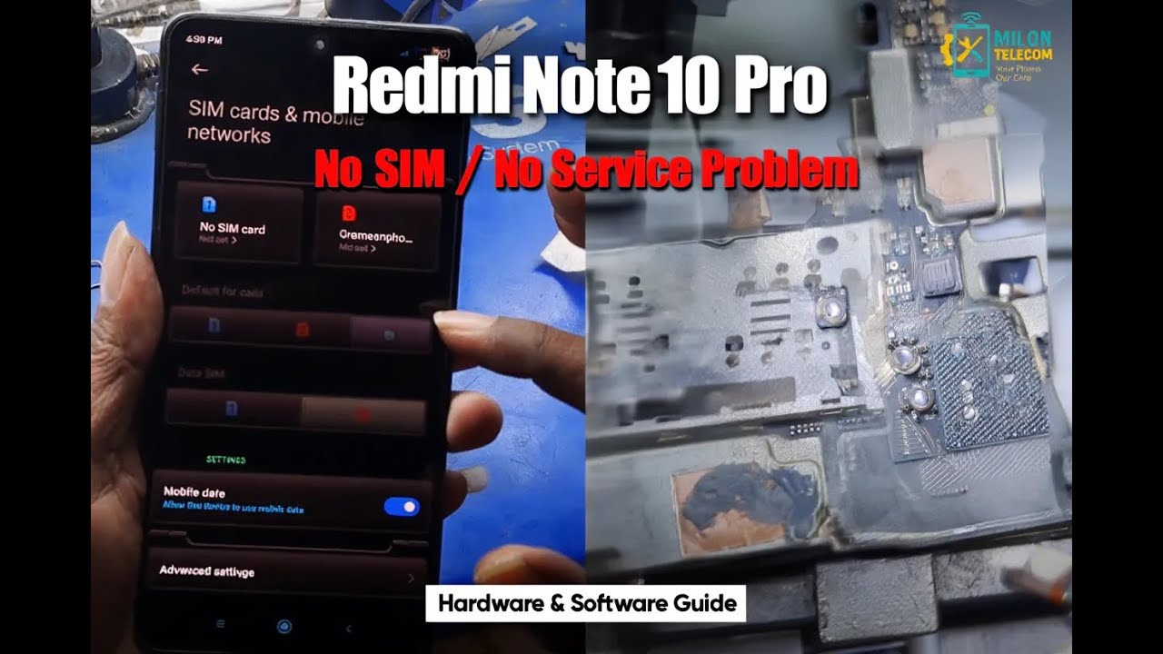Redmi Note 10 Pro No SIM / No Service Problem Fixed | Hardware & Software Guide | Milon Telecom