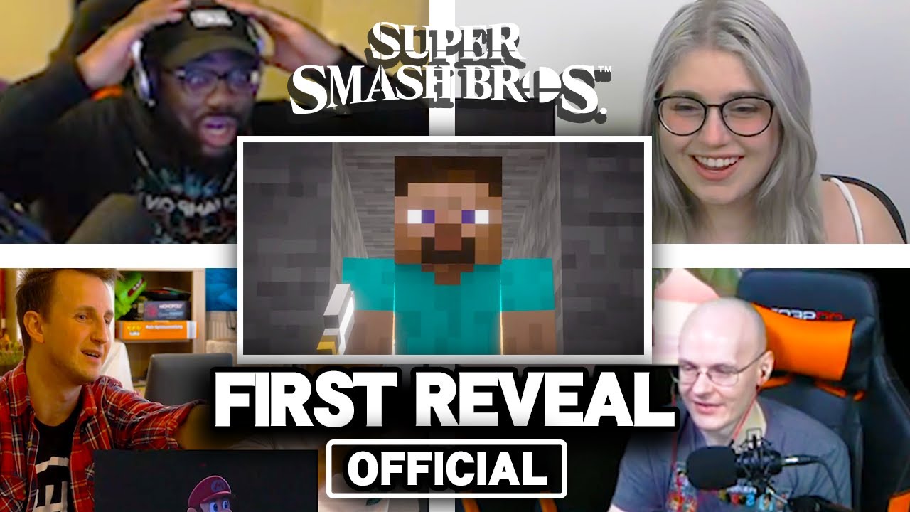 Все реакции на трейлер Minecraft Steve Reveal &mdash; Super Smash Bros. Ultimate