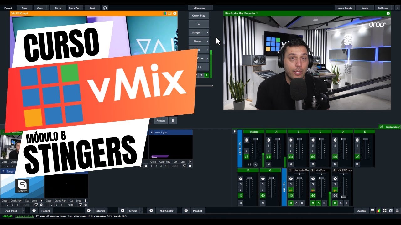Cómo usar Stingers en vMix: ¡El truco para transiciones profesionales!