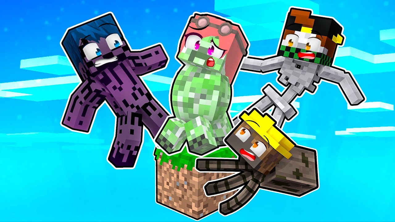 GIOCARE A MINECRAFT CON SOLO 1 BLOCCO DA MOSTRI!