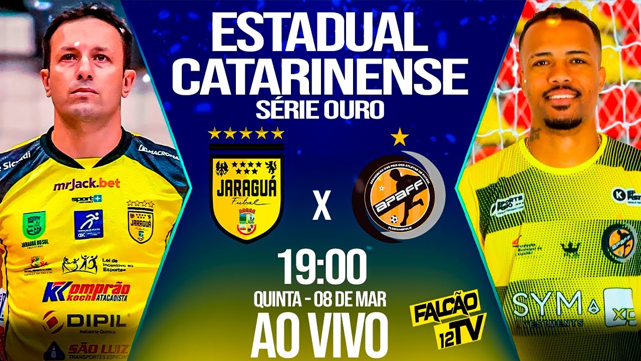 FUTSAL AO VIVO - JARAGUÁ x APAFF - PRIMEIRA FASE DO CAMPEONATO CATARINENSE DE FUTSAL | SÉRIE OURO